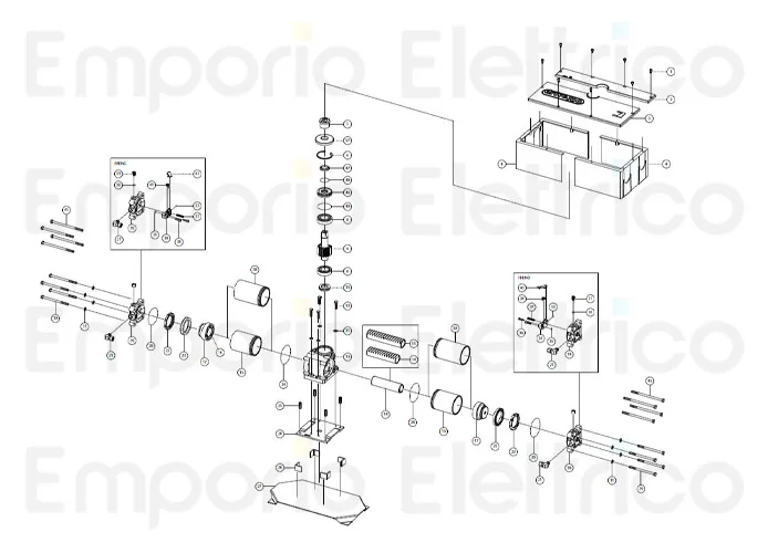 fadini ricambio ghiera con foro quadro per drive 700 70205