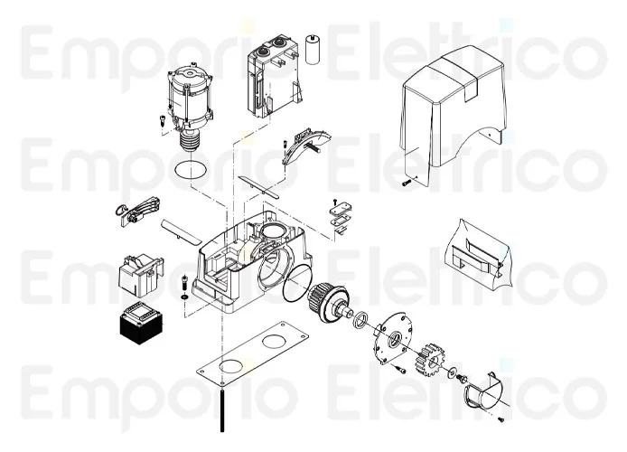 beninca Ersatzteil der Abdeckung des Motors für bull 624/8m 9686420