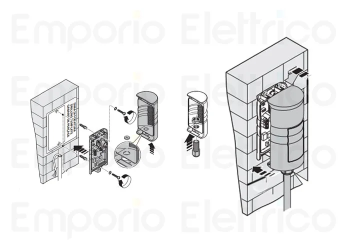 cardin Hybrid-Infrarotlichtschranken mit verstellbaren Optiken ip55 Reichweite 10m cdrx12