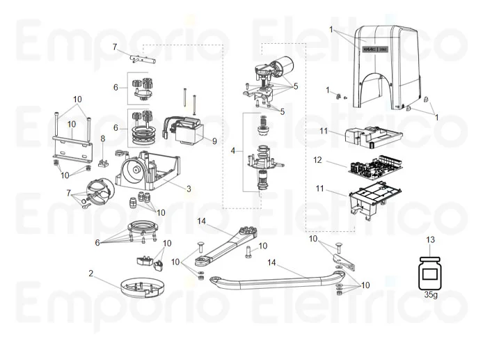 faac ricambio kit supporto cover scheda 391 63003498