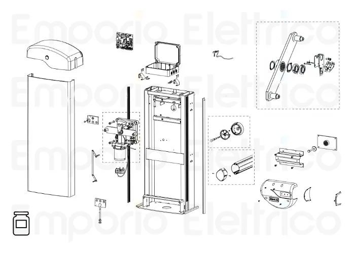 genius Ersatzteil des xric-Knopfes für Entriegelung komplett mit Schloss 6020557