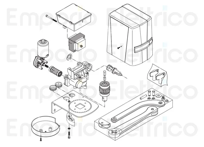 beninca ricambio perno ecc + piastra fermo mecc x ben 9686486