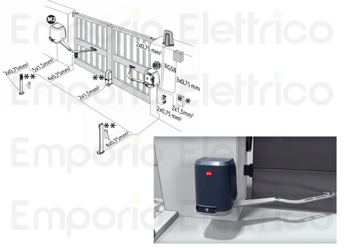 bft kit automazione 24v virgo bt b20 kit ita r930155 00002 2618099