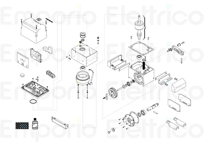 faac Seite Ersatzteile des 844 c 3 ph Motors