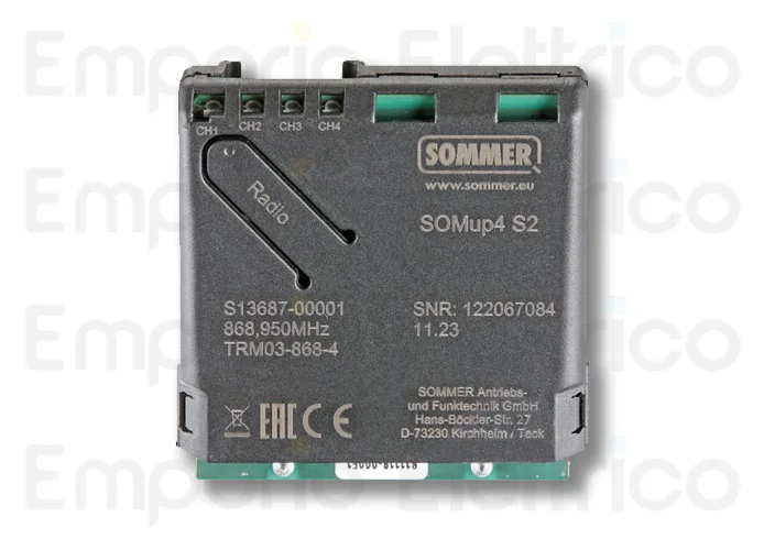 sommer 4-Kanal-Funkempfängermodul somup4 s2 868,95 mhz s13687-00001