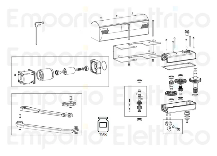 genius  Seite Ersatzteile des Motors trigon 24v