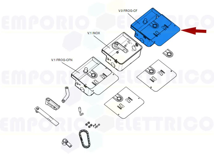 came Ersatzteil von Fundamentkasten und Abdeckung frog cfn 119ria029 (new 88001-0043)