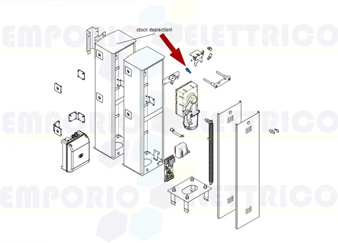 came Ersatzteil Stift der mechanisc. Anschlagführung gard 2,5-5-6-6,5m 119rig077