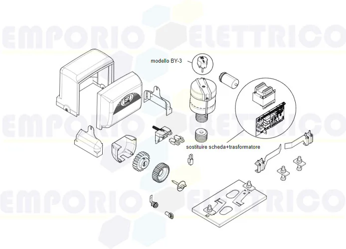 came Seite Ersatzteile des Motors by-2