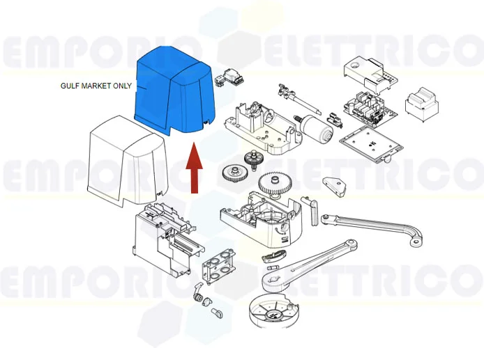 came Ersatzteil der Abdeckung des Getriebemotors opb001 ral 7040 88001-0272