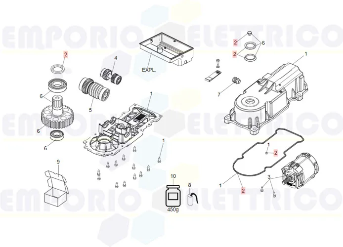 faac Ersatzteil der Packung der Dichtung 770n (2020) 63003398