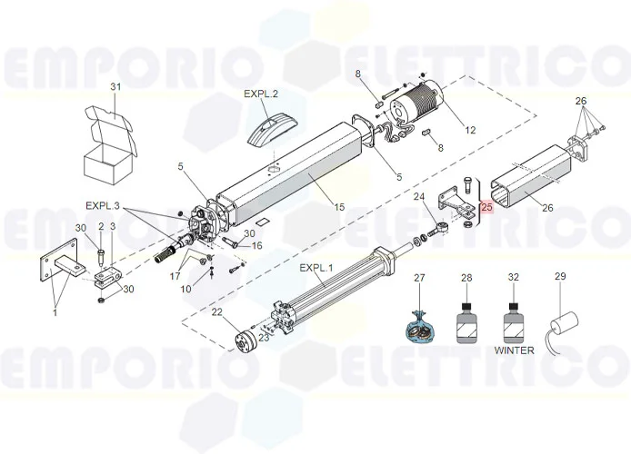 faac Ersatzteil des vorderen Anschlusses 400/87 ln 7220365