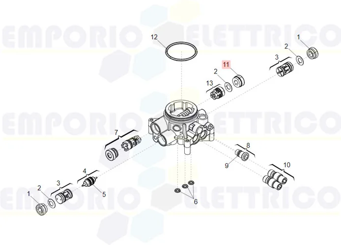 faac Ersatzteil der Ventilhaltenutmutte valox 7049135