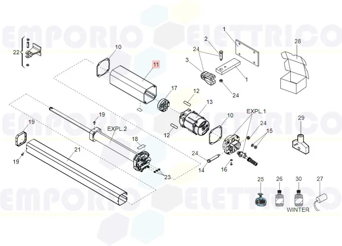 faac Ersatzteil des Tankes x 402 7450005