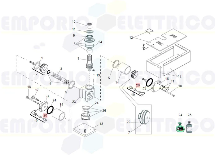 faac Ersatzteil des Schneidrings d8-ll unif 7102055