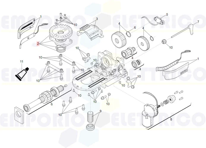 faac Ersatzteil der Gruppe face gear s2500i 63003378