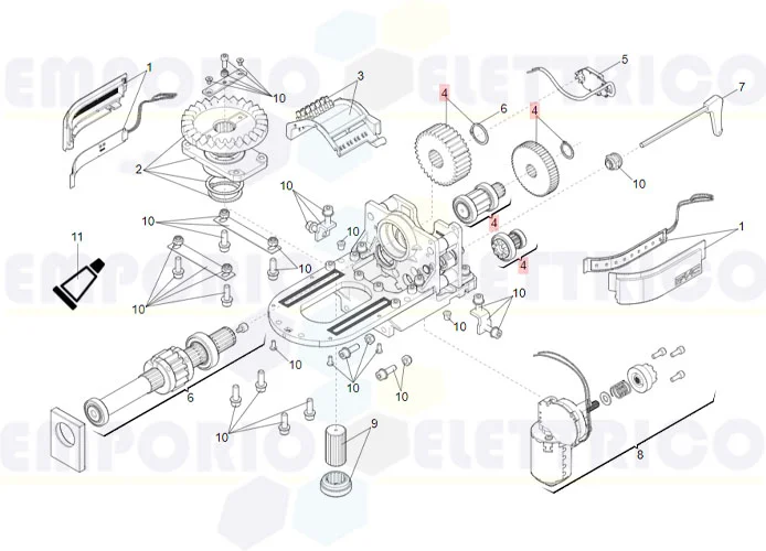 faac Ersatzteil der Reduzierungsgruppe s2500i 63003380