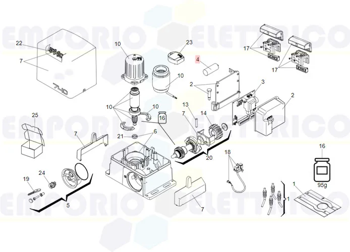 faac Ersatzteil des Kondensators 10µf mka 450v 760024