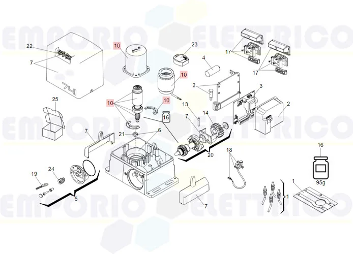 faac Ersatzteil des Motors 741 63003159