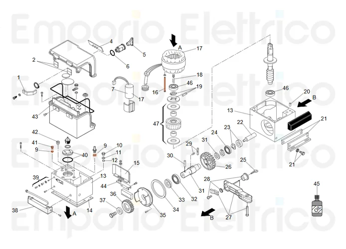 faac Ersatzteil Befestigungsgruppe für Stator 746/844 63001613