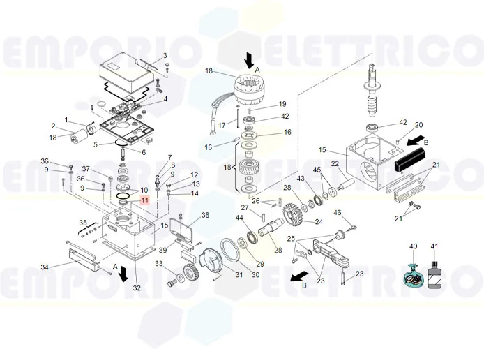 faac Ersatzteil der Dichtung der Rollenwelle lab.a 15304,5 fkm 7093105