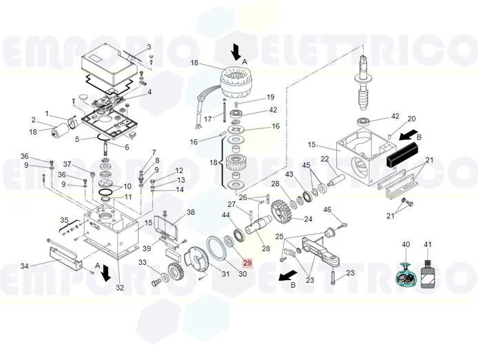 faac Ersatzteil der Dichtung der Rollenwelle lab.a 25407 fkm 7093005