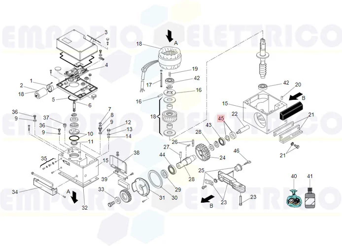 faac Ersatzteil der Dichtung der Rollenwelle lab.a 10307 fkm 7093055