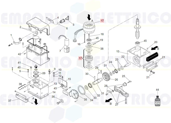 faac Ersatzteil des umkehrbaren Motors 844 63003165