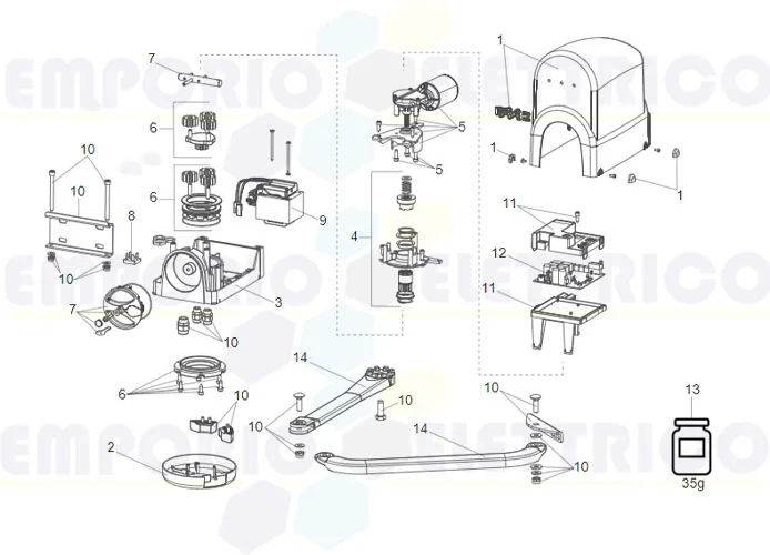 faac Seite Ersatzteile des 391 Motors