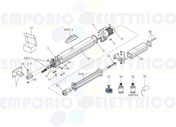 faac Seite Ersatzteile des 400 cbac l Motors