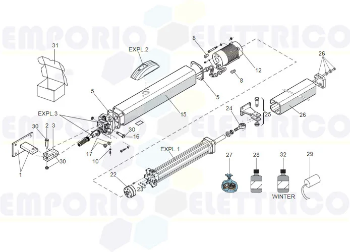 faac Seite Ersatzteile des 400 cbac r Motors