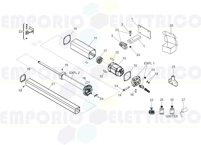 faac Seite Ersatzteile des 402 cbc  Motors