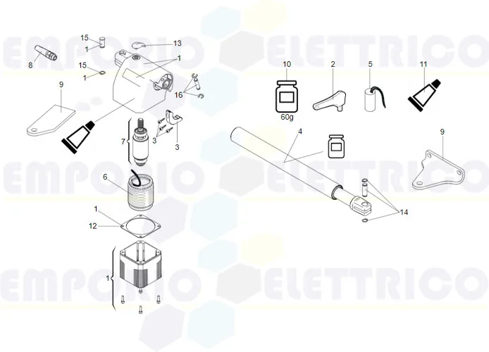 faac Seite Ersatzteile des 412 sx 400 Motors