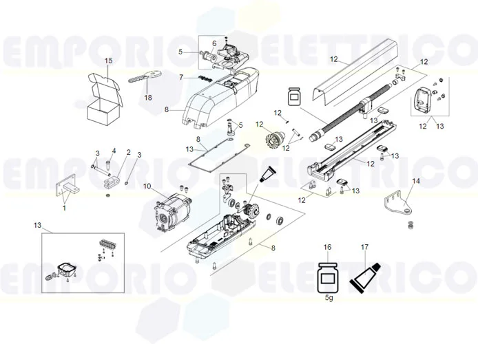 faac Seite Ersatzteile des 413 24v Motors