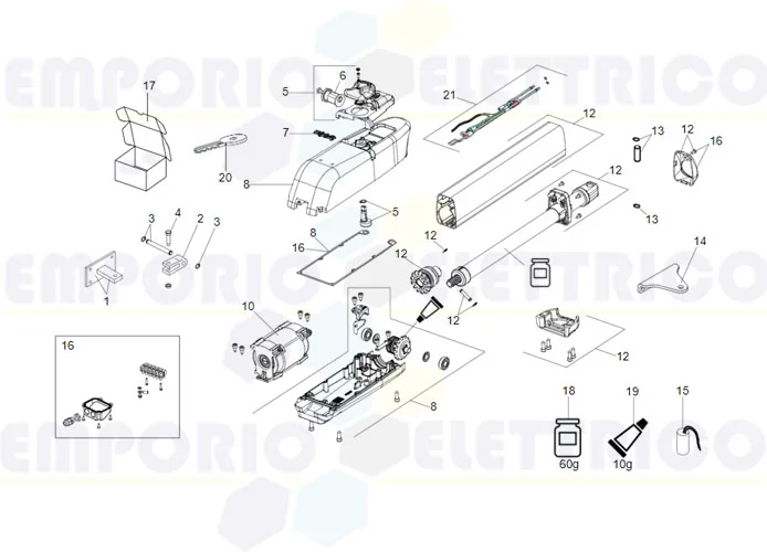 faac Seite Ersatzteile des 415 230v l ls Motors