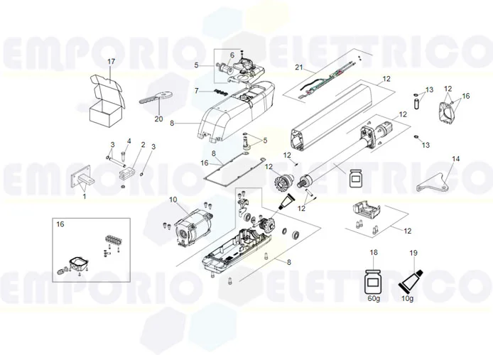 faac Seite Ersatzteile des 415 24v l ls Motors