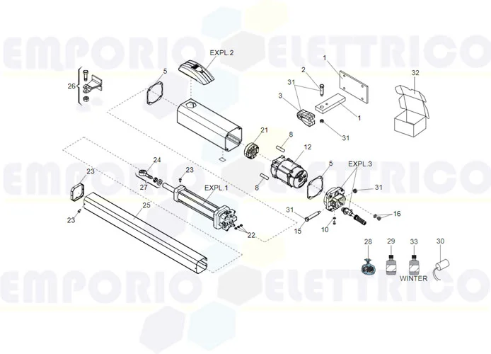 faacSeite Ersatzteile des 422 cbac Motors