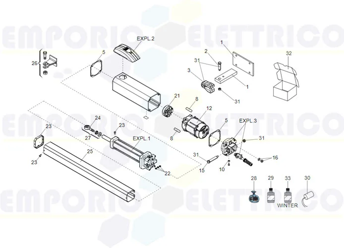 faac Seite Ersatzteile des 422 cbacs Motors