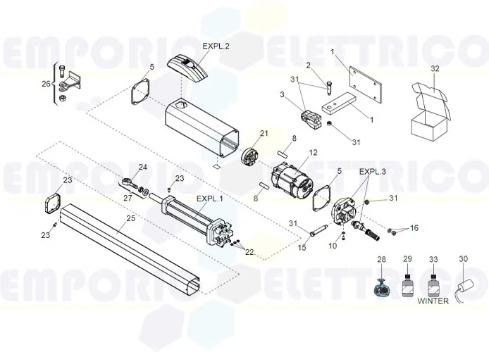 faac Seite Ersatzteile des 422 CBC Motors