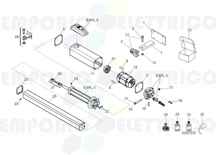 faac Seite Ersatzteile des 422 cbc ped Motors