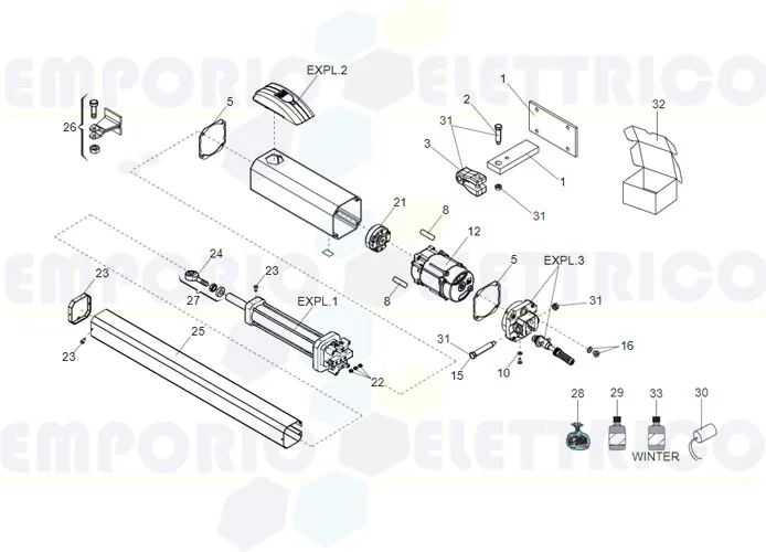 faac Seite Ersatzteile des 422 cbcs Motors