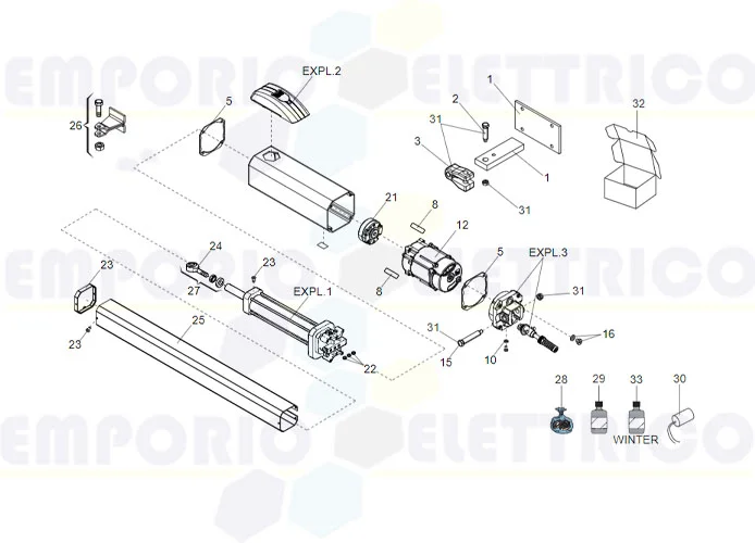 faac Seite Ersatzteile des 422 sb ped Motors