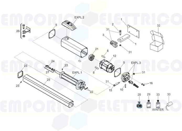 faac Seite Ersatzteile des 422 sbs Motors