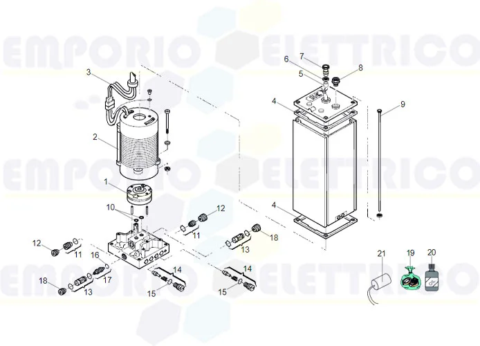 faac Seite Ersatzteile der Hydraulikeinheit 760 cbac