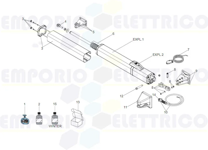 faac Seite Ersatzteile des Motors s450h cbac