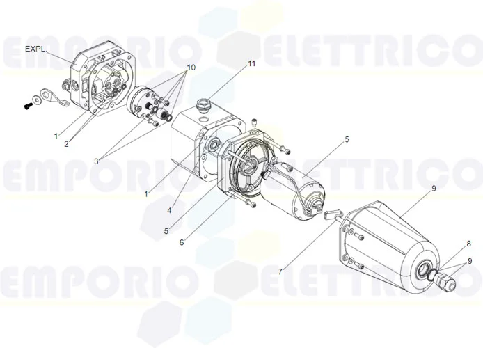 faac Seite Ersatzteile der s700h cbac Hydraulikeinheit