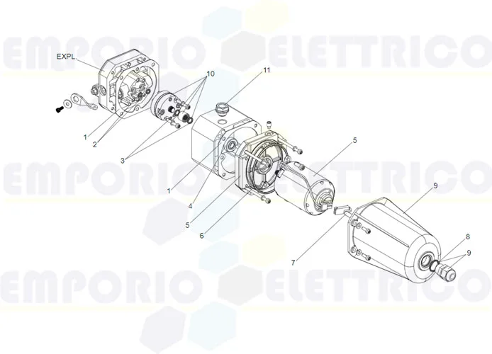 faac Seite Ersatzteile der s800h sb Hydraulikeinheit