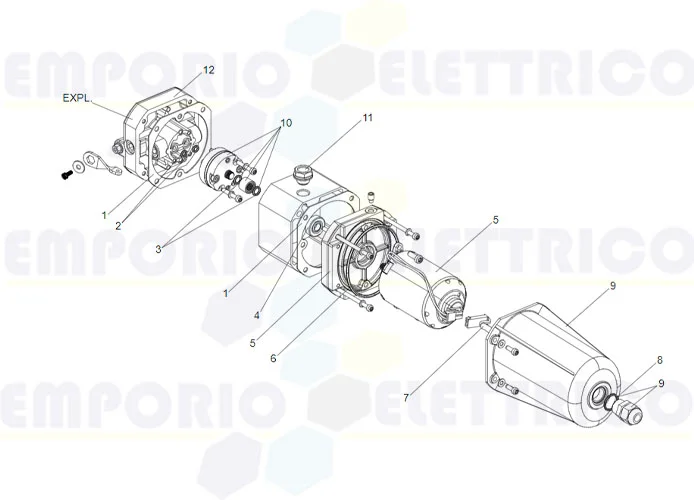 faac Seite Ersatzteile der s800h sbw Hydraulikeinheit