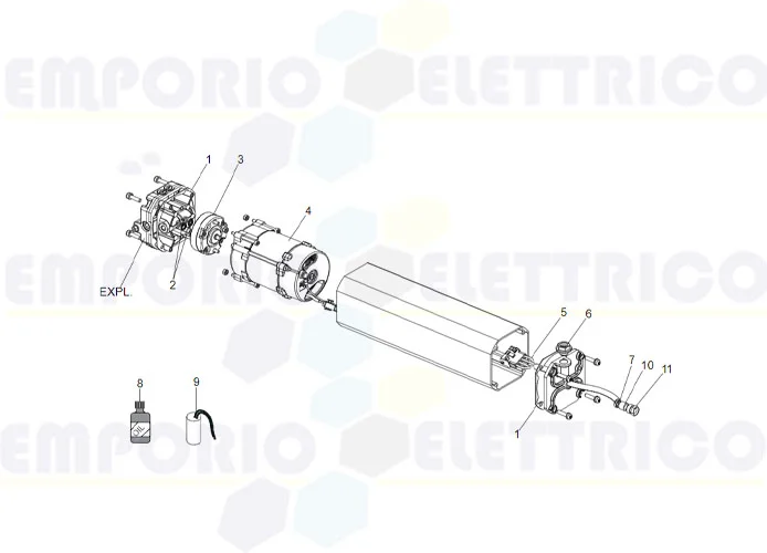 faac Seite Ersatzteile der s800 cbac Hydraulikeinheit