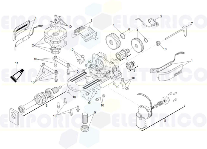 faac Seite Ersatzteile des s2500i Motors